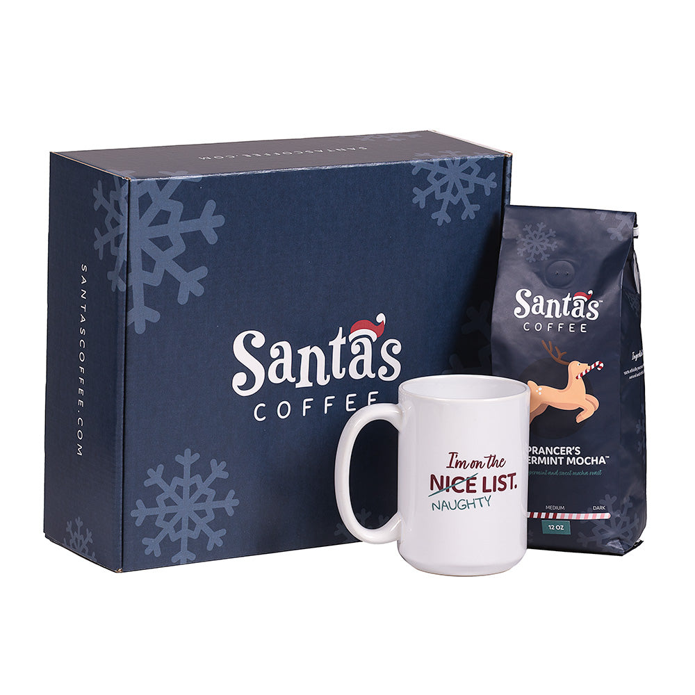 Santa's Coffee Prancer's Peppermint Mocha Gift Box