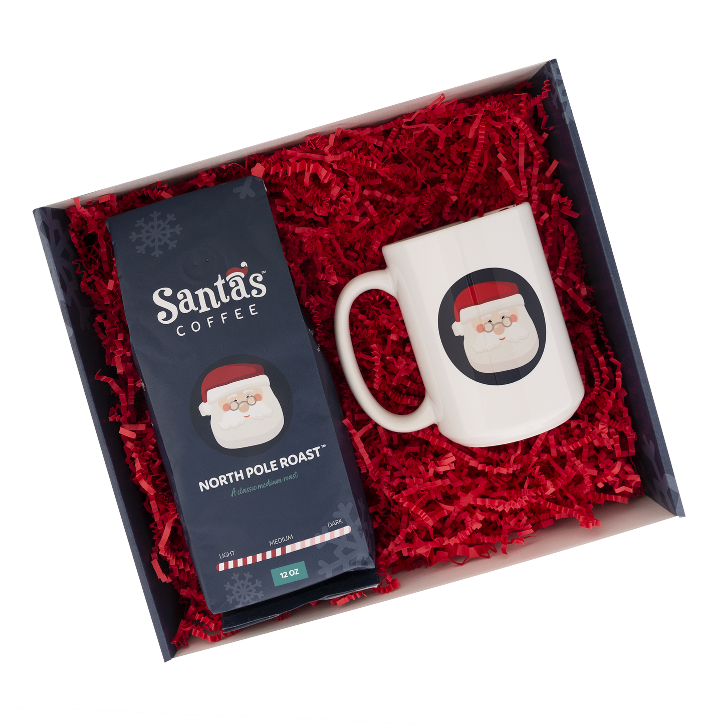 Santa's Coffee Logo Mug & North Pole Roast Coffee Gift Box