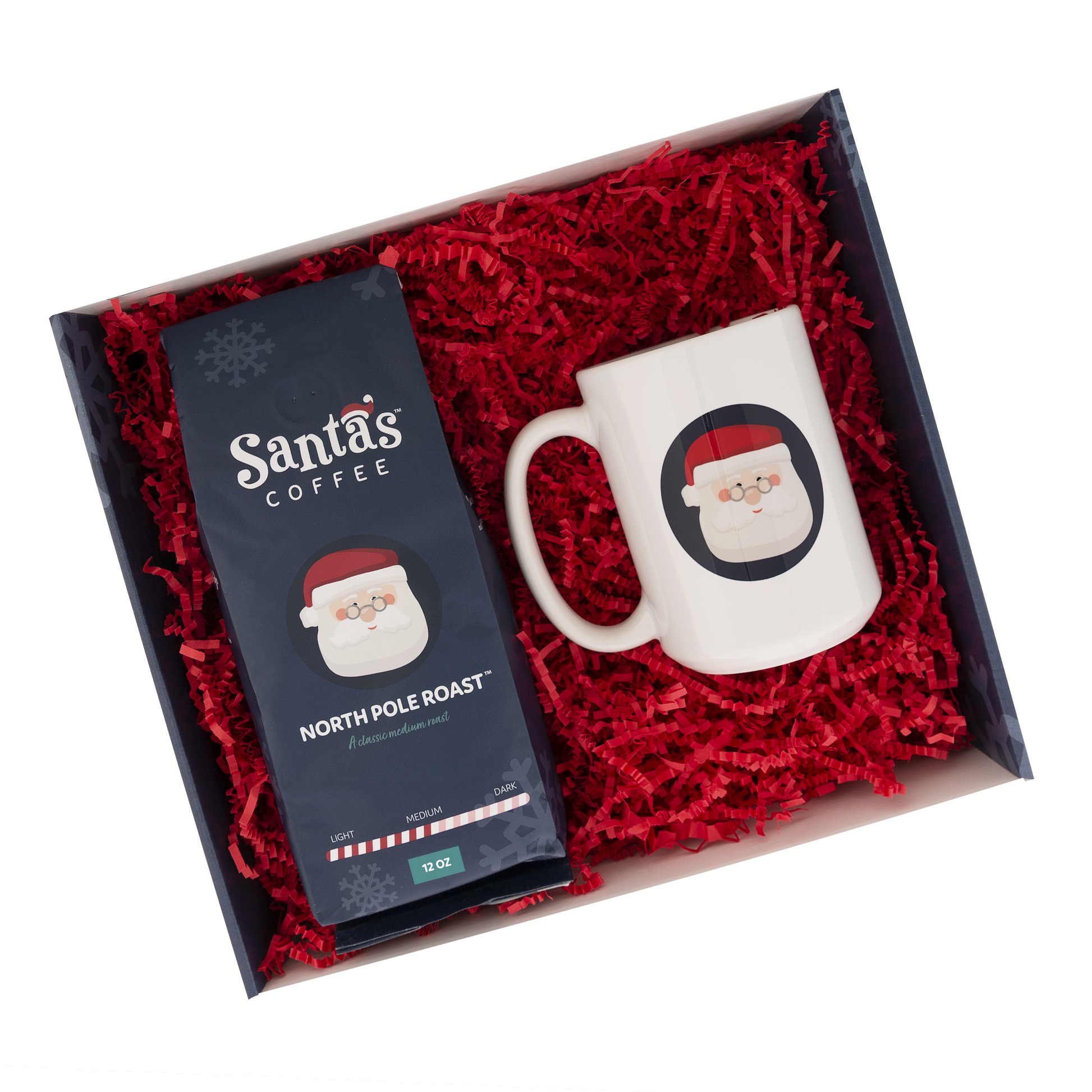 Santa's Coffee Logo Mug & North Pole Roast Coffee Gift Box