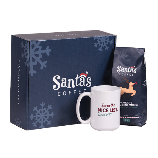 Santa's Coffee Prancer's Peppermint Mocha Gift Box