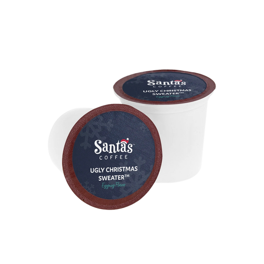 Ugly Christmas Sweater: Santa's Coffee K-cups