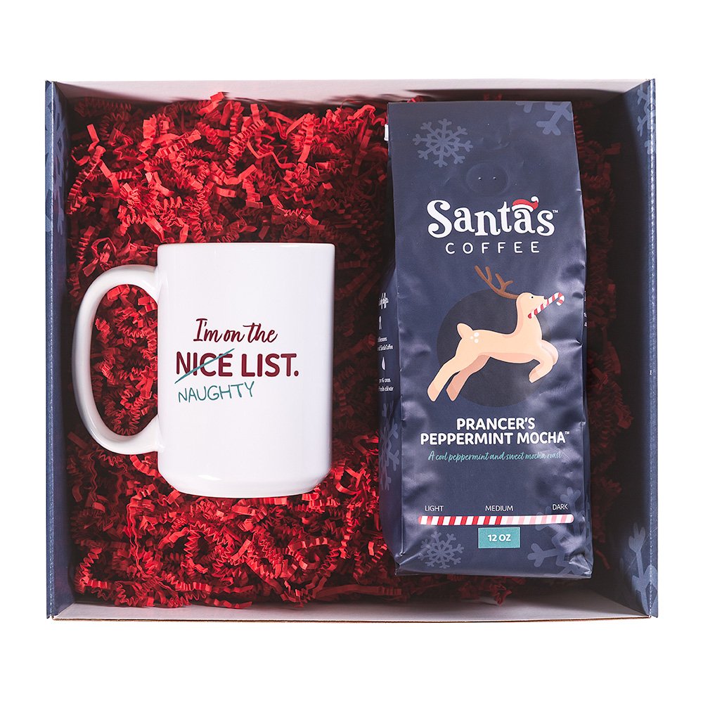 Santa's Coffee Prancer's Peppermint Mocha Gift Box