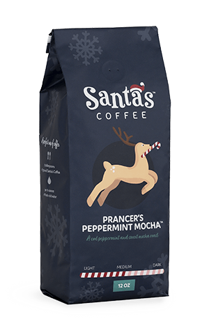 Santa's Coffee - Prancer's Peppermint Dark Roast with Peppermint